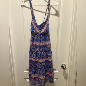 Mossimo Supply Co. Blue Floral Maxi Dress